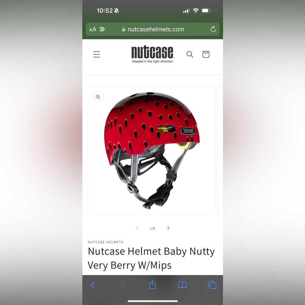 NWT Nutcase Helmet Baby Nutty Very Berry W/Mips